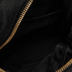 Pre Owned Michael Kors Black Leather Mini Rhea Backpack