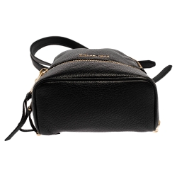 Pre Owned Michael Kors Black Leather Mini Rhea Backpack
