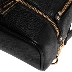 Pre Owned Michael Kors Black Leather Mini Rhea Backpack