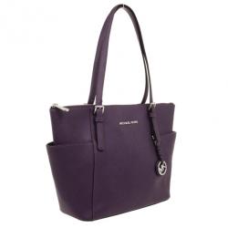 Pre Owned Michael Kors Jet Set Top-Zip Saffiano Tote