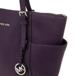 Pre Owned Michael Kors Jet Set Top-Zip Saffiano Tote