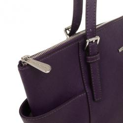 Pre Owned Michael Kors Jet Set Top-Zip Saffiano Tote