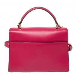 Pre Owned Michael Kors Pink Leather Sloan Top Handle Bag