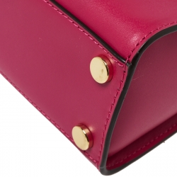 Pre Owned Michael Kors Pink Leather Sloan Top Handle Bag