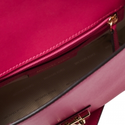 Pre Owned Michael Kors Pink Leather Sloan Top Handle Bag