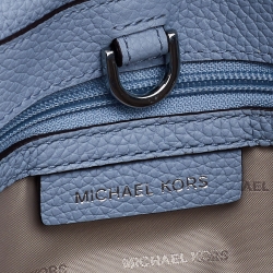 Pre Owned Michael Kors Pale Blue Leather Bristol Medium Top Handle Bag