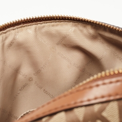 Pre Owned  Michael Kors Brown Signature  Canvas and Leather Duffle Satchel