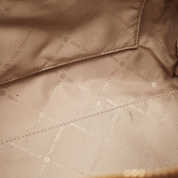 Pre Owned  Michael Kors Brown Signature  Canvas and Leather Duffle Satchel