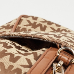 Pre Owned  Michael Kors Brown Signature  Canvas and Leather Duffle Satchel