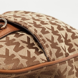 Pre Owned  Michael Kors Brown Signature  Canvas and Leather Duffle Satchel