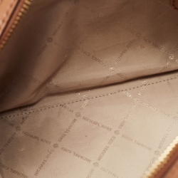 Pre Owned  Michael Kors Brown Signature  Canvas and Leather Duffle Satchel