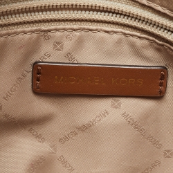Pre Owned  Michael Kors Brown Signature  Canvas and Leather Duffle Satchel