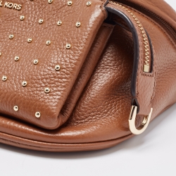 Pre Owned Michael Kors Tan Studded Leather Belt Bag