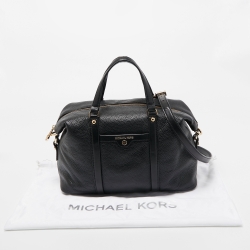 Pre Owned Michael Kors Black Leather Beck Satchel