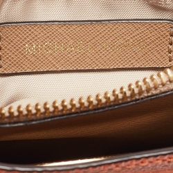 Pre Owned Michael Kors Orange Leather Small Mercer Tote