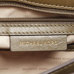 Michael Kors Olive Green Leather Delfina Saddle Bag