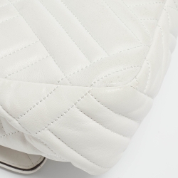 Pre Owned Michael Kors White Quilted Leather Peyton Shoulder Bag