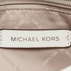 Pre Owned Michael Kors White Quilted Leather Peyton Shoulder Bag