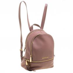 مملوكة مسبقًا Michael Kors Beige Leather Rhea Backpack