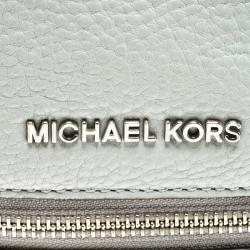 مملوكة مسبقًا حقيبة ظهر مايكل كورس جلد رصاصي صغيرة مرصعة