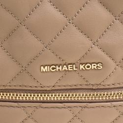 Pre Owned Michael Kors Beige Leather Mini Rhea Backpack
