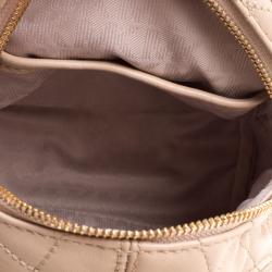 Pre Owned Michael Kors Beige Leather Mini Rhea Backpack