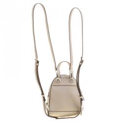 Pre Owned Michael Kors Grey Leather Rhea Mini Backpack
