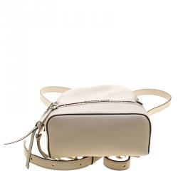 Pre Owned Michael Kors Grey Leather Rhea Mini Backpack