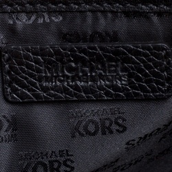 Pre Owned حقيبة ظهر مايكل كورس أبي جلد وكانفاس شهير سوداء/ بيج