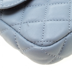 Pre Owned Michael Kors Light Blue Quilted Leather Sloan Belt Bag