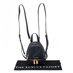 Pre Owned Michael Kors Blue Leather Mini Rhea Backpack 