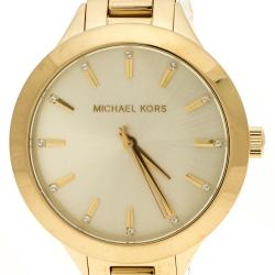 مملوكة مسبقًا ساعة يد نسائية مايكل كورس رانواي MK3465 فولاذ مطلية ذهب 38 مم