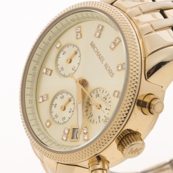 Pre Owned ساعة يد نسائية مايكل كورس ريتز MK5676  ستانلس ستيل مطلي ذهب 36 مم