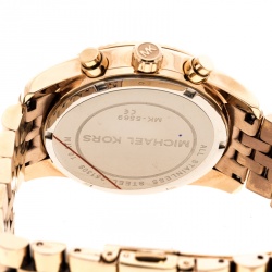مملوكة مسبقًا Michael Kors Rose Gold Plated Steel Lexington MK5569 Women's Wristwatch 38 mm