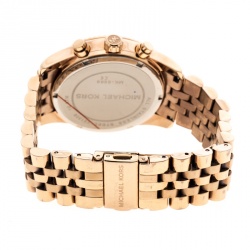 مملوكة مسبقًا Michael Kors Rose Gold Plated Steel Lexington MK5569 Women's Wristwatch 38 mm
