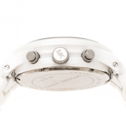مملوكة مسبقًا Michael Kors White Ceramic Runway MK5161 Chronograph Women's Wristwatch 39 mm