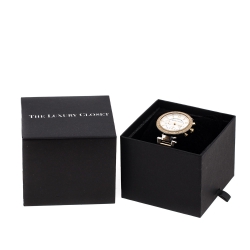 Pre Owned Michael Kors Silver White Dial Two-Tone Stainless Steel Parker MK5626 Women's Wristwatch 39 mm