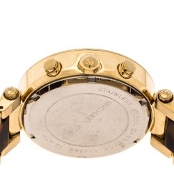 Michael Kors Yellow Gold Plated Stainless Steel Tortoise Parker MK5688 Women's Wristwatch 39 mm