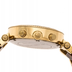Michael Kors Yellow Gold Plated Stainless Steel Tortoise Parker MK5688 Women's Wristwatch 39 mm