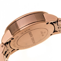 Pre Owned Michael Kors Brown Mother of Pearl Brown Ion Coated Stainless Steel Ritz MK5547 Women's Wristwatch 36 mm