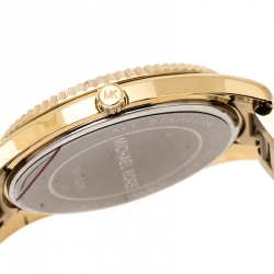 مملوكة مسبقًا ساعة يد نسا�ئية مايكل كورس بلايك MK3226 ستانلس ستيل مطلي ذهب اصفر أخضر زمردي 41.50 مم