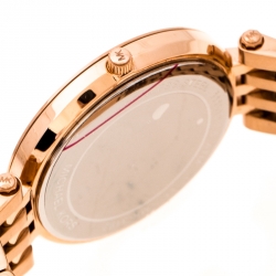 Pre Owned ساعة يد نسائية مايكل كورس دارشي MK3192 ستانلس ستيل مطلي ذهب وردي 39 مم