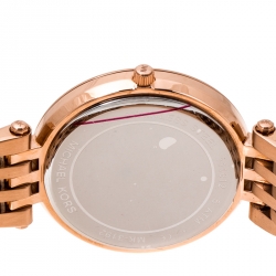 Pre Owned ساعة يد نسائية مايكل كورس دارشي MK3192 ستانلس ستيل مطلي ذهب وردي 39 مم