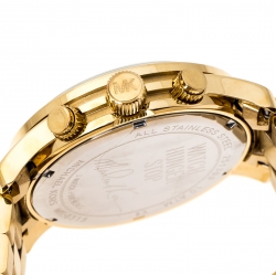 مملوكة مسبقًا  ساعة يد نسائية مايكل كورس هانغر ستوب راناوي MK8315 ستانلس ستيل مطلي ذهب أصفر زرقاء مائية 43 مم