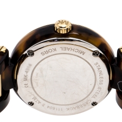 Pre Owned Michael Kors Gold Plated Stainless Steel Delray MK4314 Women's Wristwatch 36MM