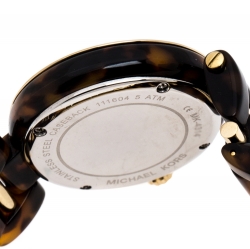 Pre Owned Michael Kors Gold Plated Stainless Steel Delray MK4314 Women's Wristwatch 36MM