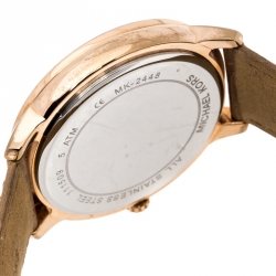 Pre Owned Michael Kors Rose Gold PVD Coated Stainless Steel Madelyn MK2448 Women's Wristwatch 40 mm