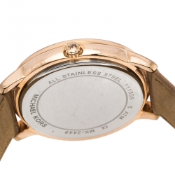 Pre Owned Michael Kors Rose Gold PVD Coated Stainless Steel Madelyn MK2448 Women's Wristwatch 40 mm