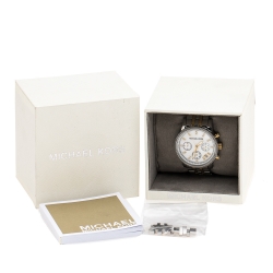 Michael Kors White Mother Of Pearl Two-Tone Stainless Steel Ritz MK5057 Women's Wristwatch 36 mm