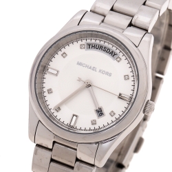 مملوكة مسبقًا Michael Kors Silver Stainless Steel Colette MK6067 Women's Wristwatch 33 mm